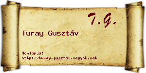 Turay Gusztáv névjegykártya