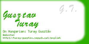 gusztav turay business card